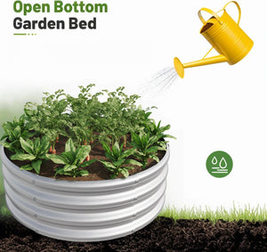 2PCS Tall Round Metal Raised Garden Beds