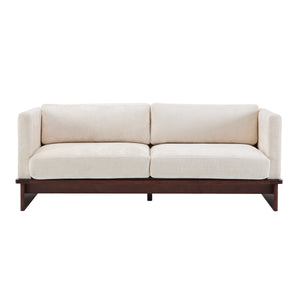 77 in. Square Arm Modern 3 Seater Boucle Sofa Upholstered Couch
