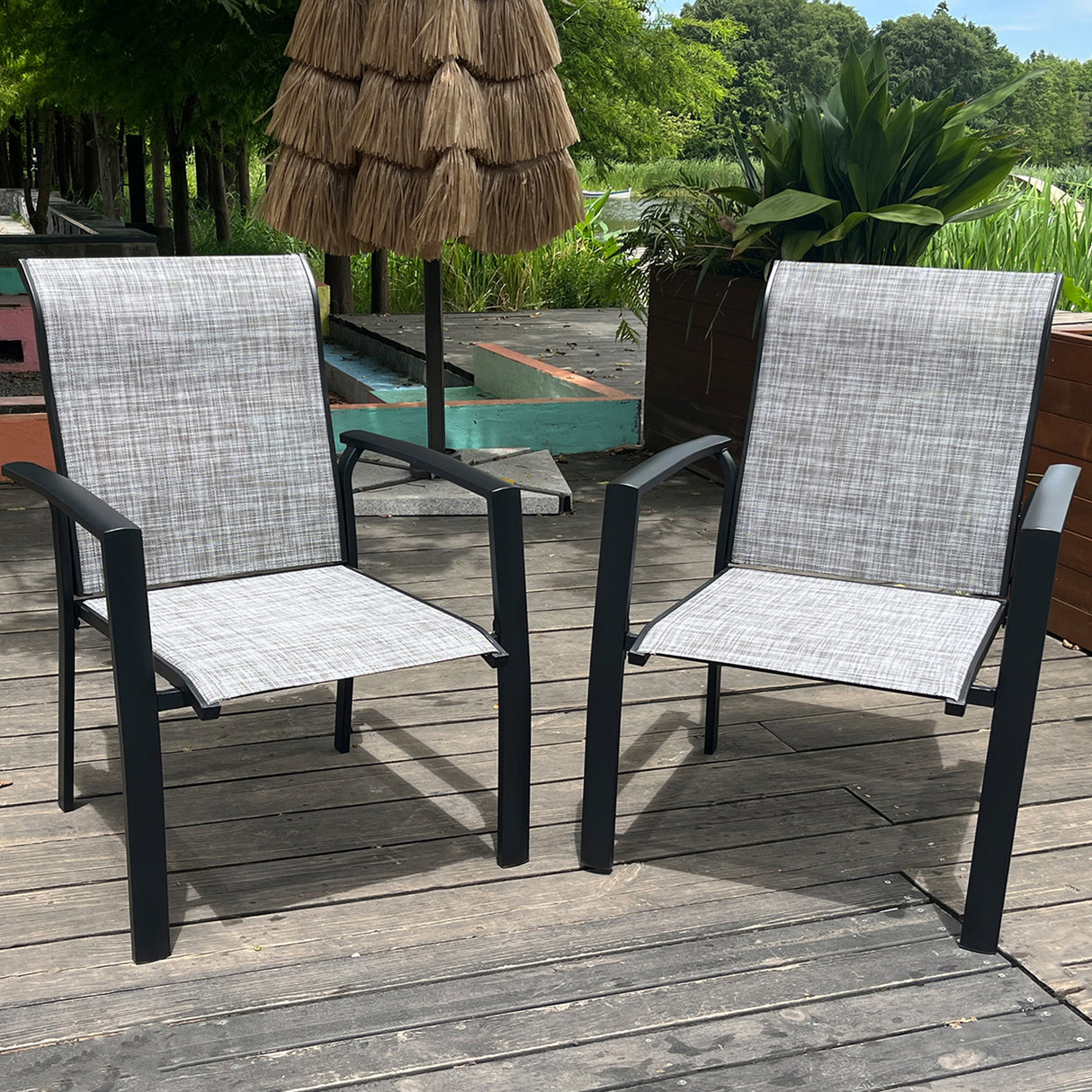 VRSHWO Garden Patio Chairs Set of 2
