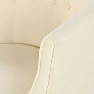Contemporary Upholstered Club Chair With Button Tufting