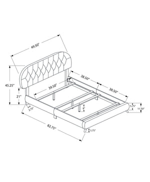 Bed Upholstered Leather Look - Best Buy Furniture