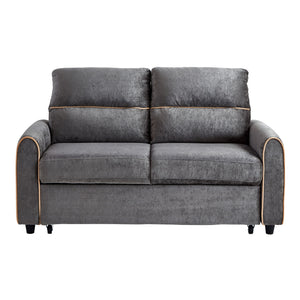 Pull Out Sofa Bed With Adjustable 3 Position Backrest, USB Charging Ports, Side Pockets