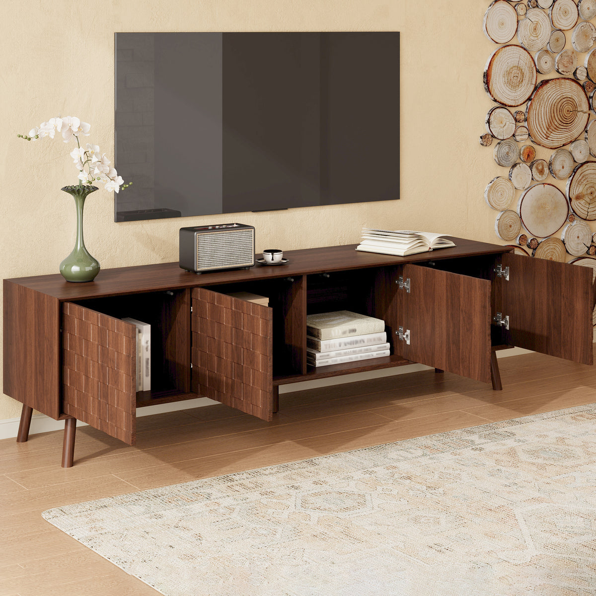 70 Inch Modern TV Stand for TVs up to 80 inches