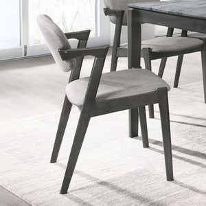 Modern Dining Chair And Zigzag Arm Design (Set of 2)