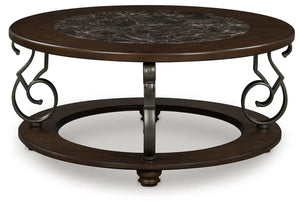 Frallyn - Round Cocktail Table - Dark Brown - Best Buy Furniture