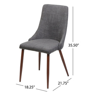 Mid Century Modern Fabric Armless Dining Chair - Best Buy Furniture