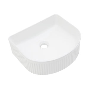 Vessel Bathroom Sink With Design - White