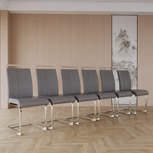 Modern Dining Chairs With Padded Seat, High Back