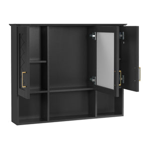 Modern Wall Mounted Medicine Cabinet With Adjustable Shelves, Soft Close Doors, High Define Mirror