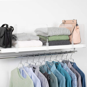 Acrylic Closet Shelf Divider and Separator