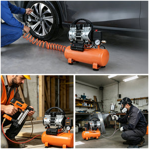 Quiet Low Noise Oil-Free Air Compressor