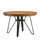 Mid Century Modern Round Dining Table With Metal Legs And Open Shelf - Best Buy Furniture