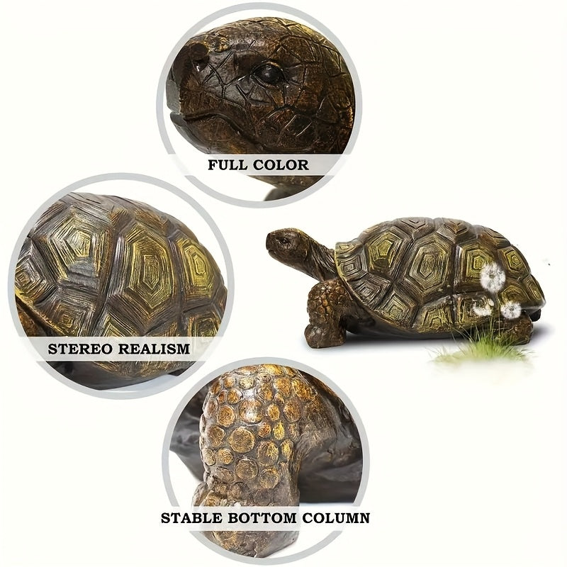 21.3" Large 3D Turtle Statue, Realistic Resin Garden Sculpture with Intricate Shell Design, Weather-Resistant Indoor & Outdoor Decor for Lawn, Balcony, Patio, Unique Home Gift & Landscape Art