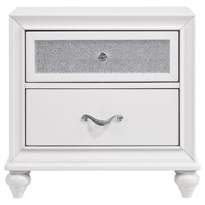 Barzini - 2 Drawer Nightstand Storage - White