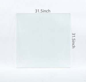 Tempered Clear Glass Top 80CM Square Dining Table