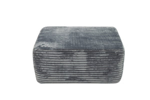 Grey Plush Ottoman