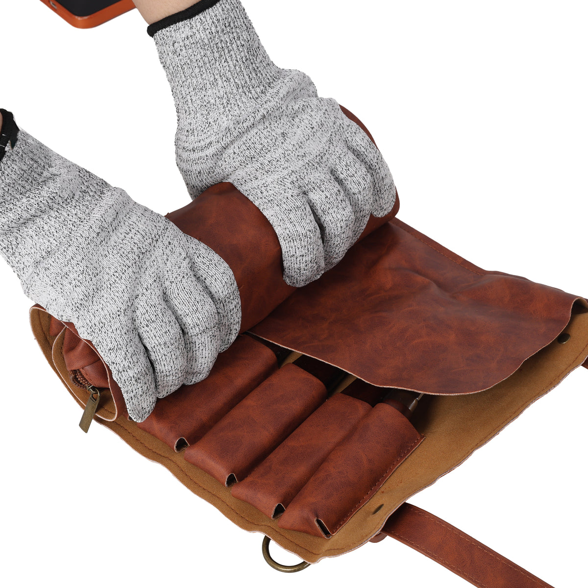 20 Pcs Wood Carving Tools Set with PU Leather Storage Roll Bag