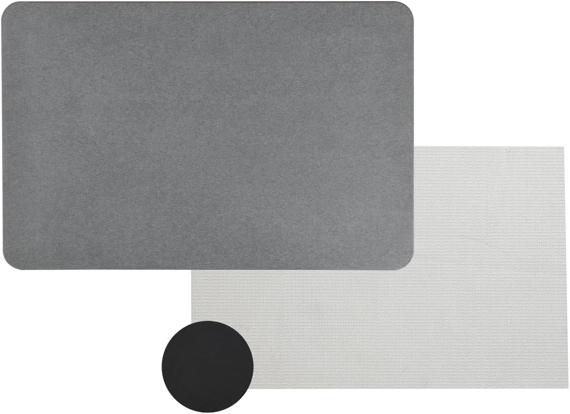 4 Colors! - 24'' x 15'' Diatomaceous Quick Drying Stone Bath Mat