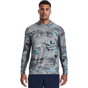 Under Armour Men's Iso-Chill Shore Break Camo Hoodie Gray XX-Large
