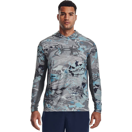 Under Armour Men's Iso-Chill Shore Break Camo Hoodie Gray XX-Large