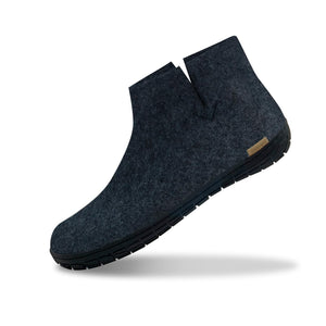 GLERUPS Unisex Wool Slipper Boots with Rubber Sole