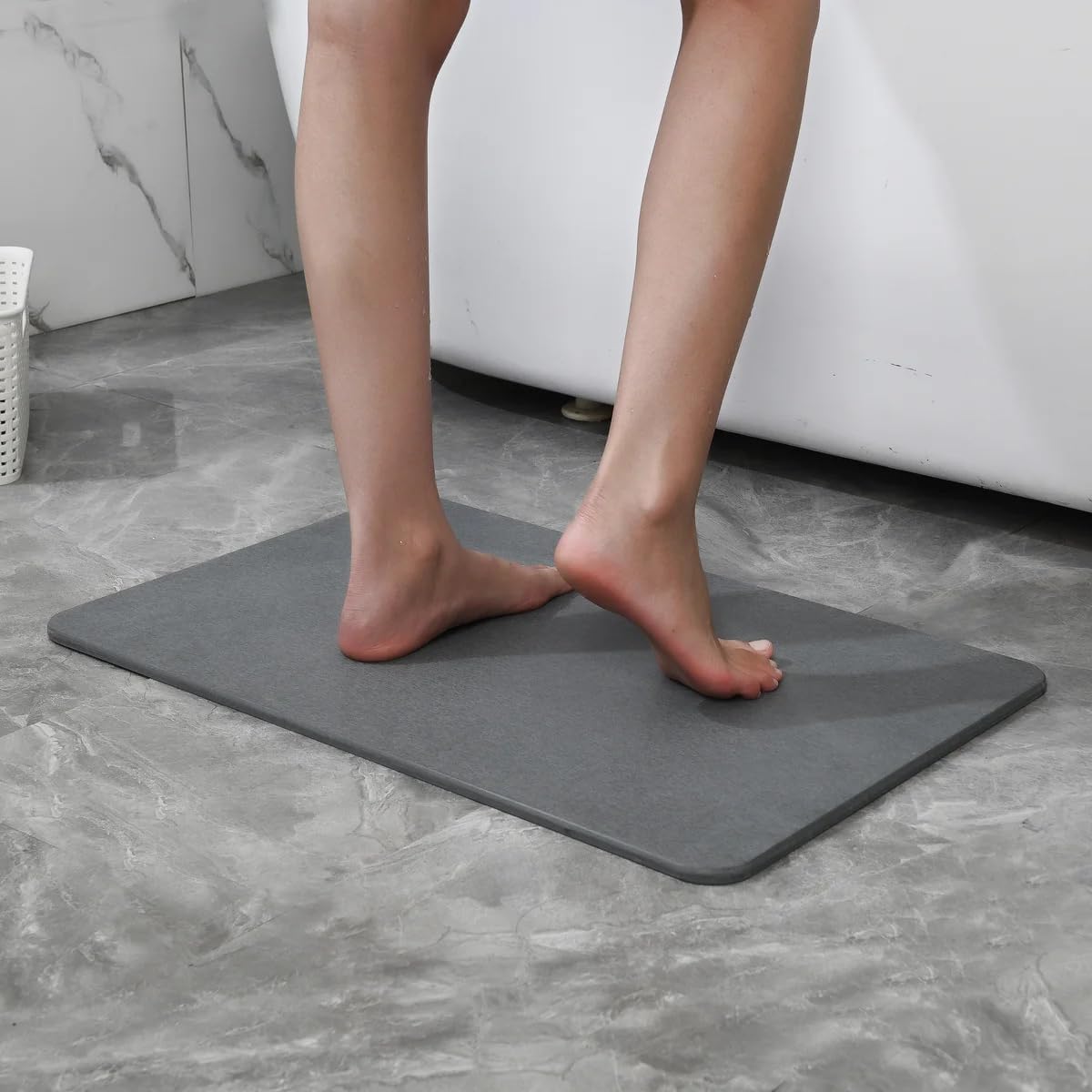 4 Colors! - 24'' x 15'' Diatomaceous Quick Drying Stone Bath Mat