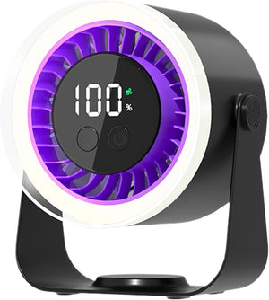 Quiet Desk Fan 10-Speed USB Rechargeable 3600mAh Portable