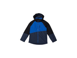 LLBean Kids' Fleece Lined Color Block 3 in 1 Jacket - Black/Deep Sapphire