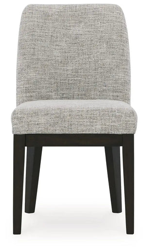 Burkhaus - Dining UPH Side Chair (Set of 2) - Beige / Dark Brown