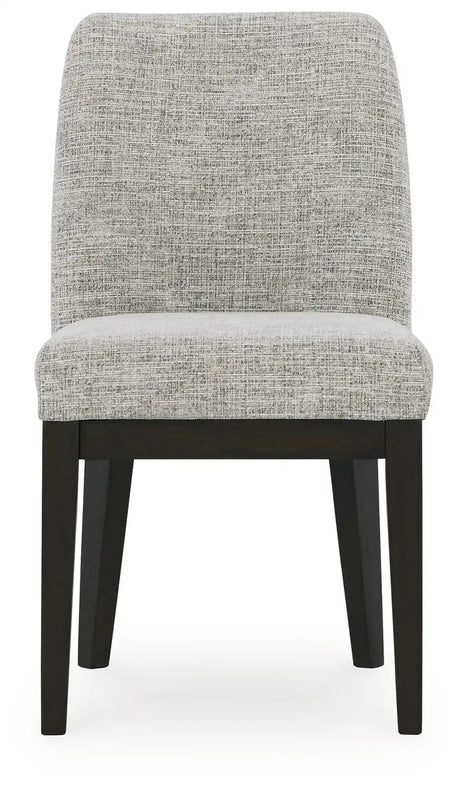 Burkhaus - Dining UPH Side Chair (Set of 2) - Beige / Dark Brown