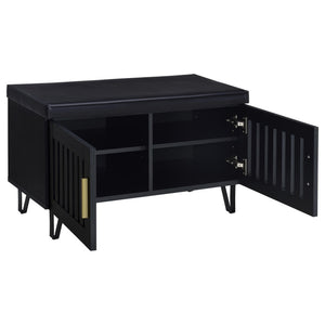 Clackamas - 2 Door Storage Bench With Padded Seat