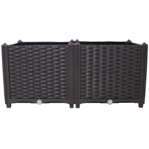 Deep Raised Garden Bed Plastic Planter Boxes