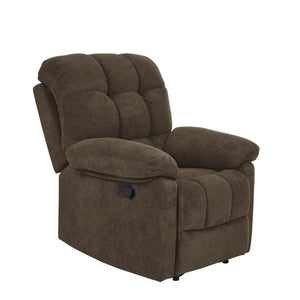 Devonaire Manual Recliner With Padded Arms - Dark Brown