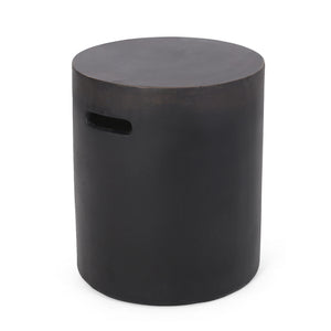 Outdoor End Table With Cutout Handle - Copper