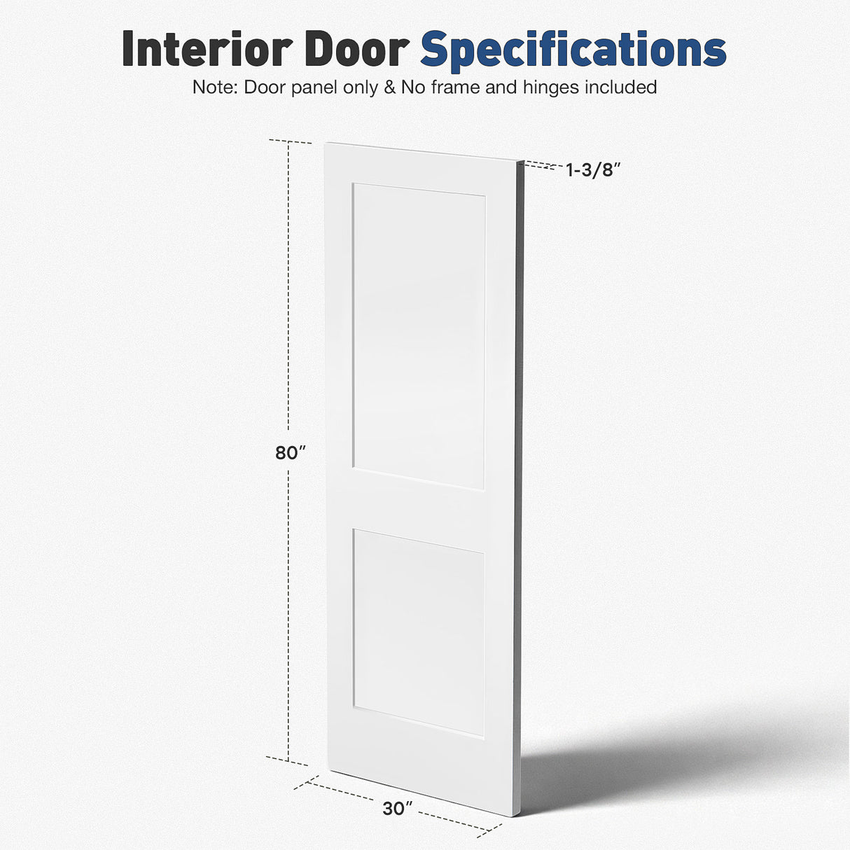 30 In. x 80 In. Shaker Door