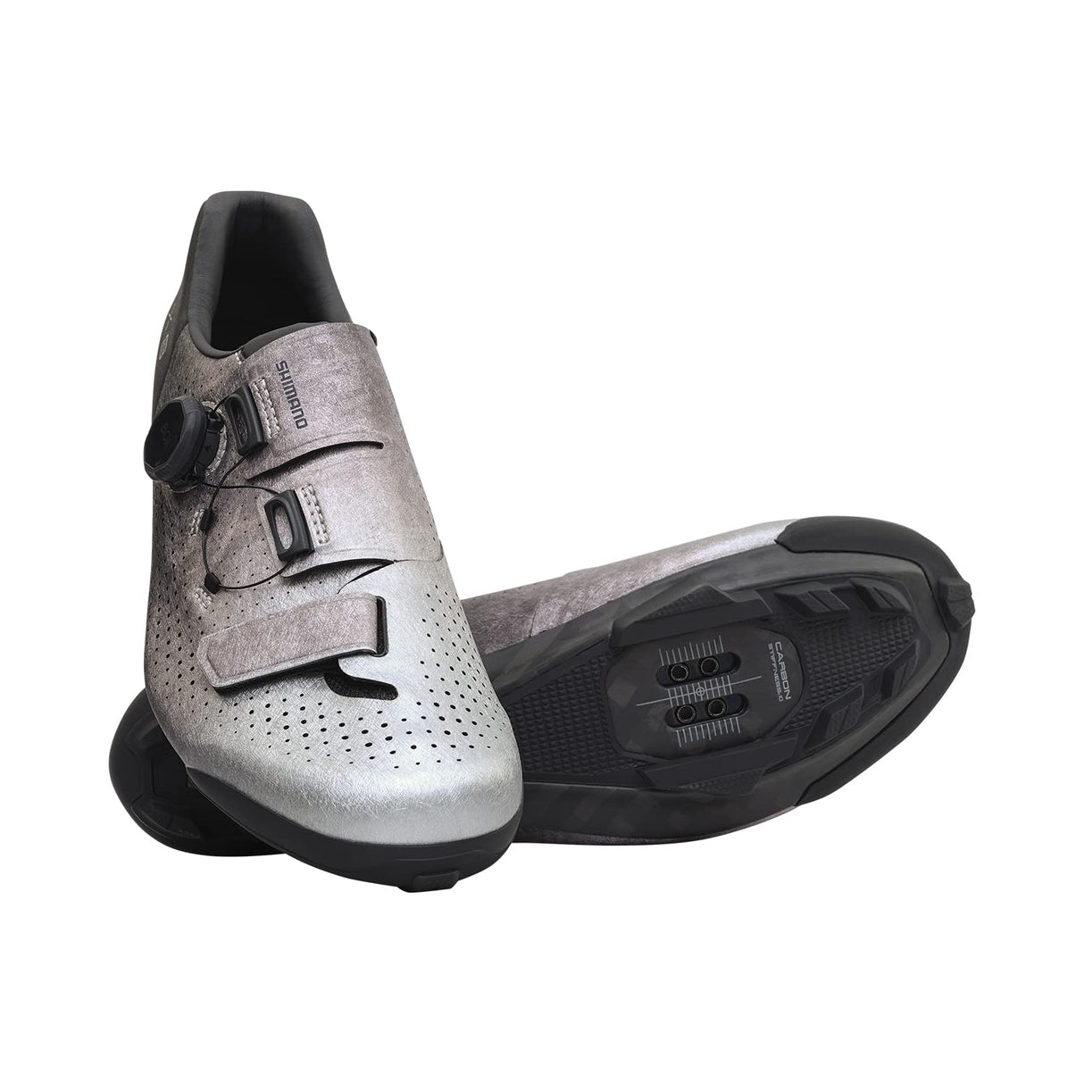 SHIMANO SHRX801 Men's Ultralight Gravel Racing Shoes - Silver