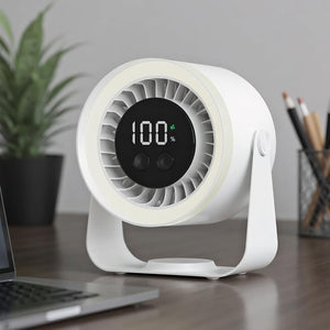 Quiet Desk Fan 10-Speed USB Rechargeable 3600mAh Portable