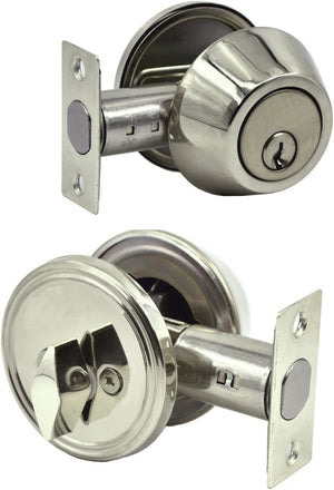 Single Cylinder Deadbolt in Satin Nickel
