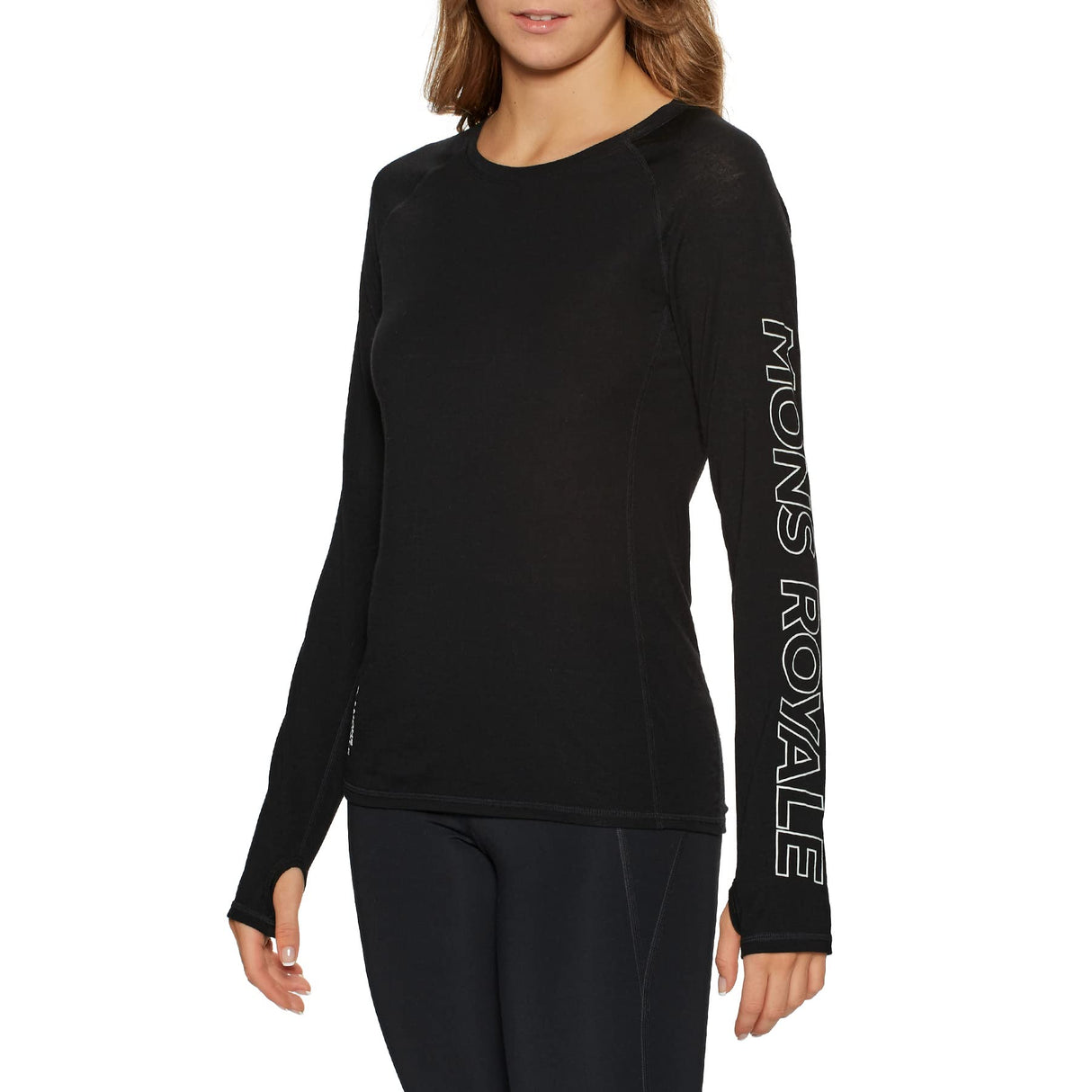 Mons Royale Bella Tech Women's Base Layer Top - XSmall Black