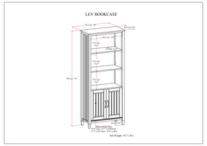 Lev - Bookcase - Smoky Brown