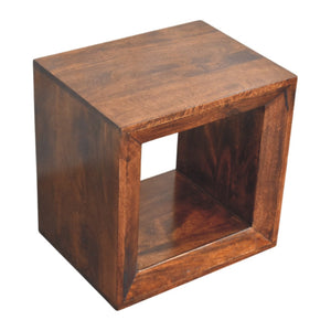 Solid Wood Solis California Side Table, Open Storage