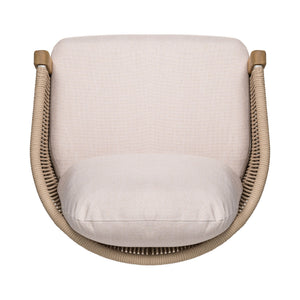 Grotta - Outdoor Dining Arm Chair (Set of 2) - Teak / Beige