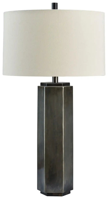 Dirkton - Metal Table Lamp - Antique Pewter Finish - Best Buy Furniture