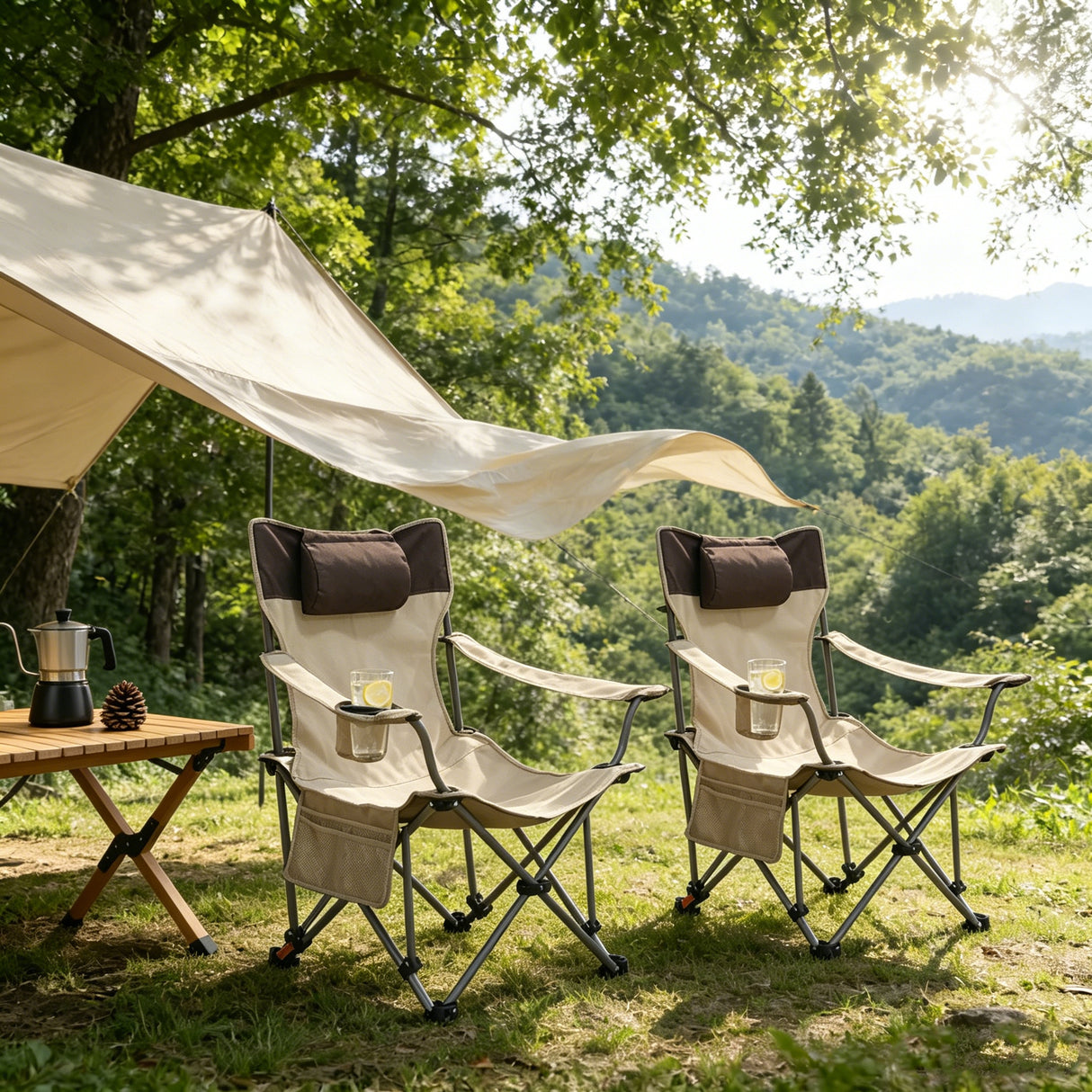 2PCS Outdoor Camping Chairs
