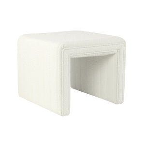 Ada Footstool Ottoman, Channel Tufted