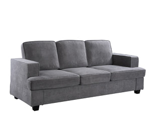 Modern Sofa, Comfortable 3 Seater Couch With Deep Seating, Loose Back Cushions, Wide Arms