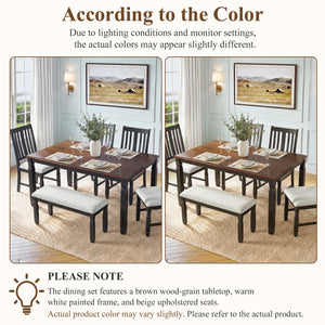 59"-77" Extendable Dining Table for 4–6 People