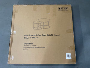 27.6in Nesting Coffee Table Set of 2