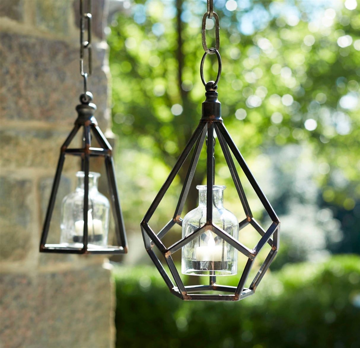 Metal-Frame-Hanging-Tea-Light-Holder-(Set-of-2)-Decorative-Objects
