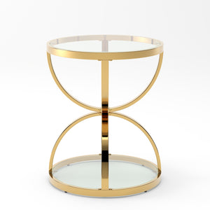 19.69'' Modern Glass Side Table